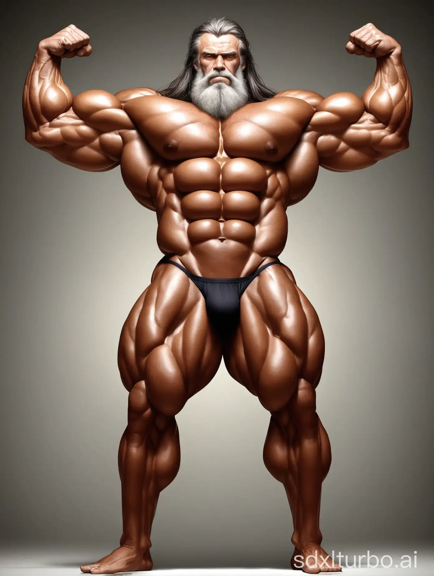 Very-Strong-Old-Man-Showing-Giant-Biceps-and-Abs