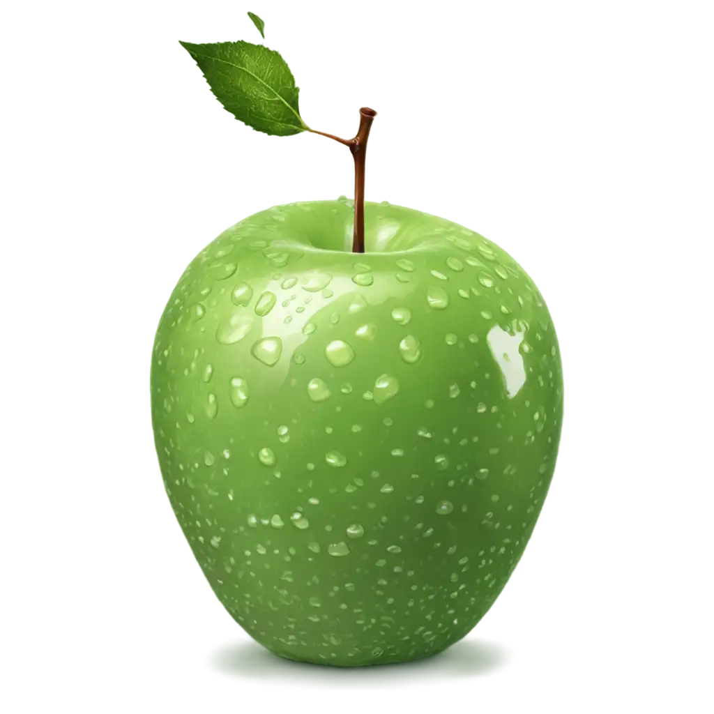 Realistic-Green-Apple-with-Water-Drop-PNG-for-HighQuality-Visuals