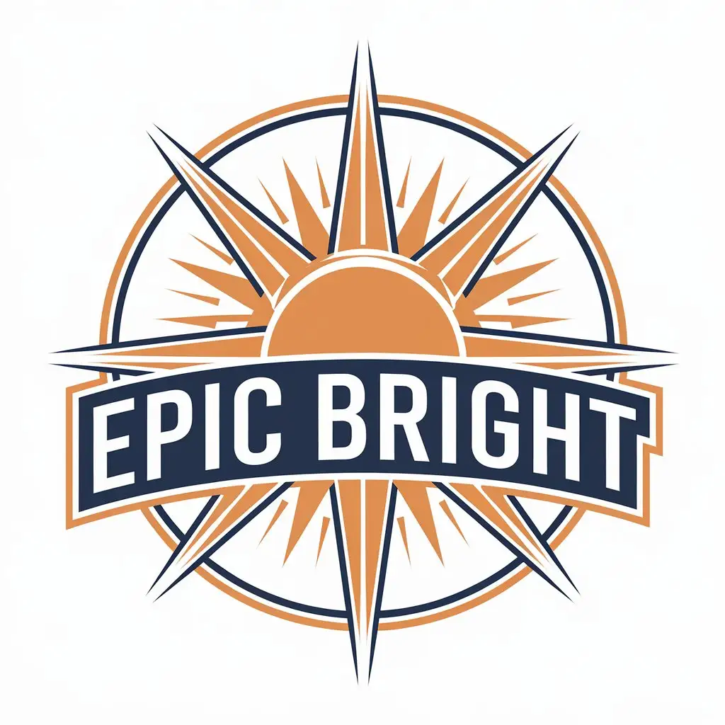 LOGO Design for Epic Bright Sun Symbol with Bold Typography for Sports Fitness Industry