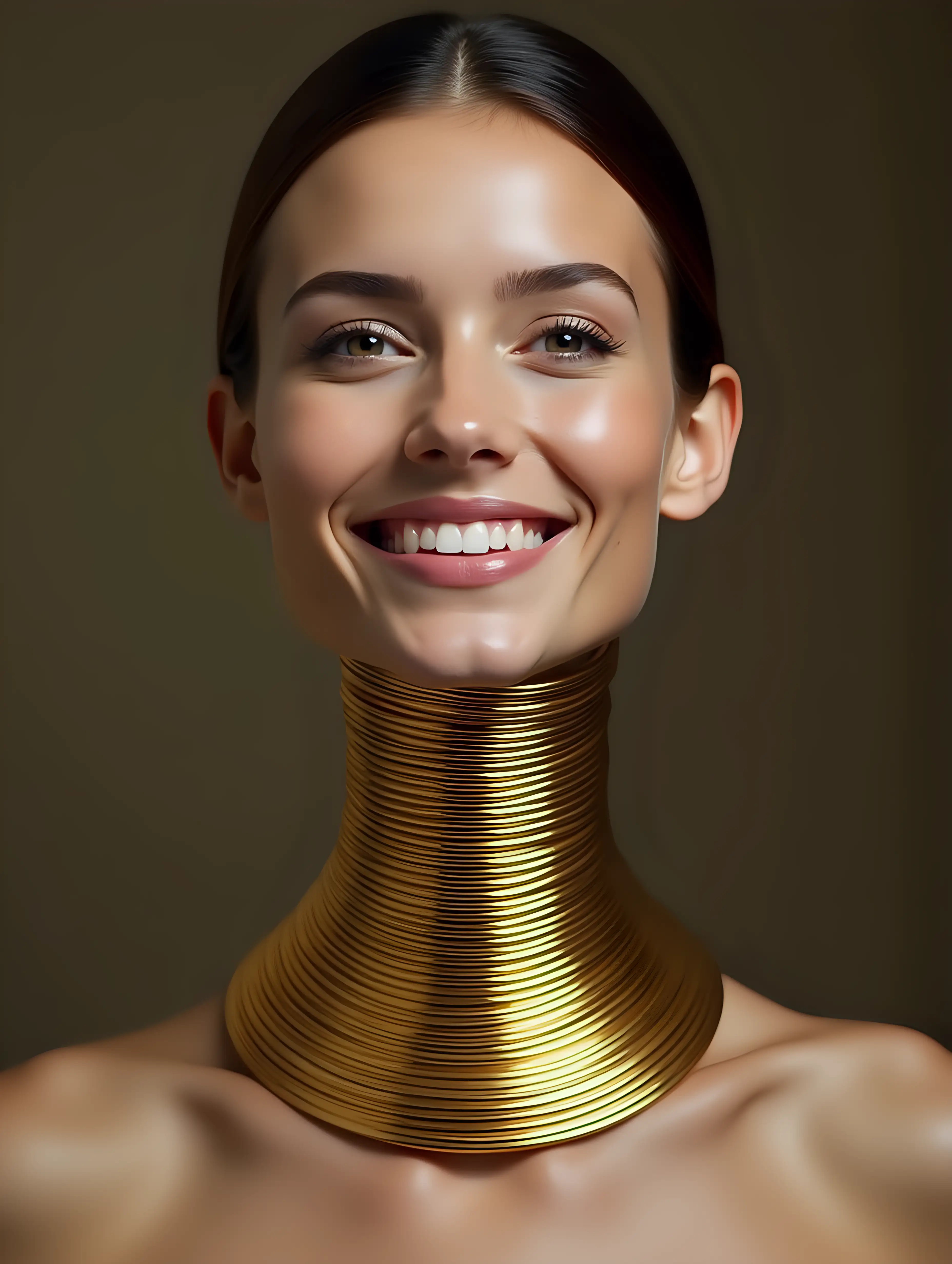 Woman-with-Long-Neck-and-Tight-Golden-Neck-Rings-Adjusted-by-Someone