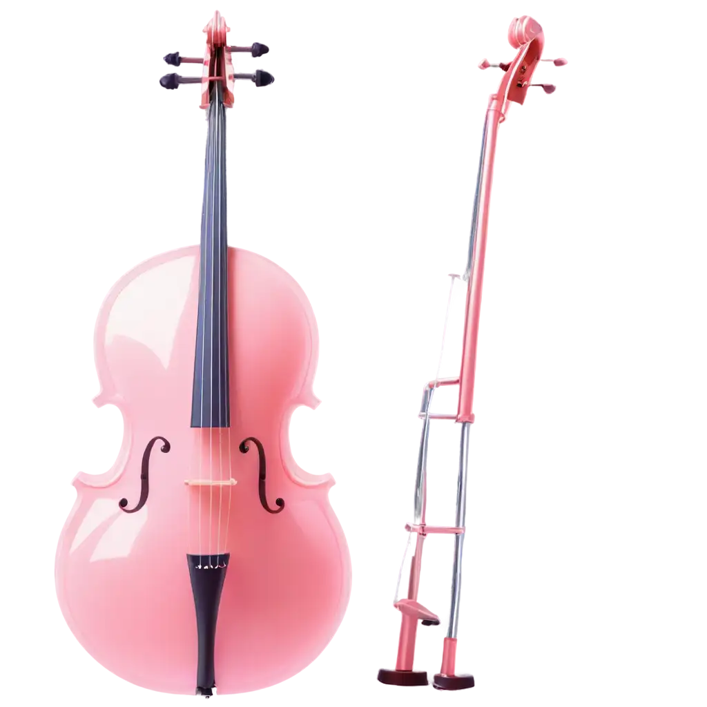 light Pink-white gradient, Translucent Cello icon, vector, 3D, Icon, Iconic, Color Grid