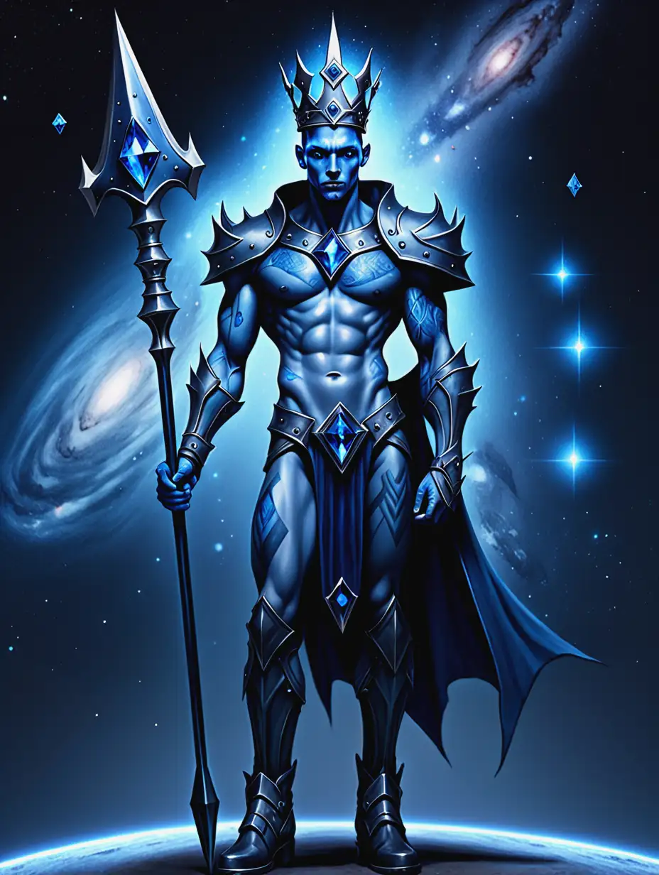 Galactic-Warrior-with-Blue-Spear-and-Diamond-Crown