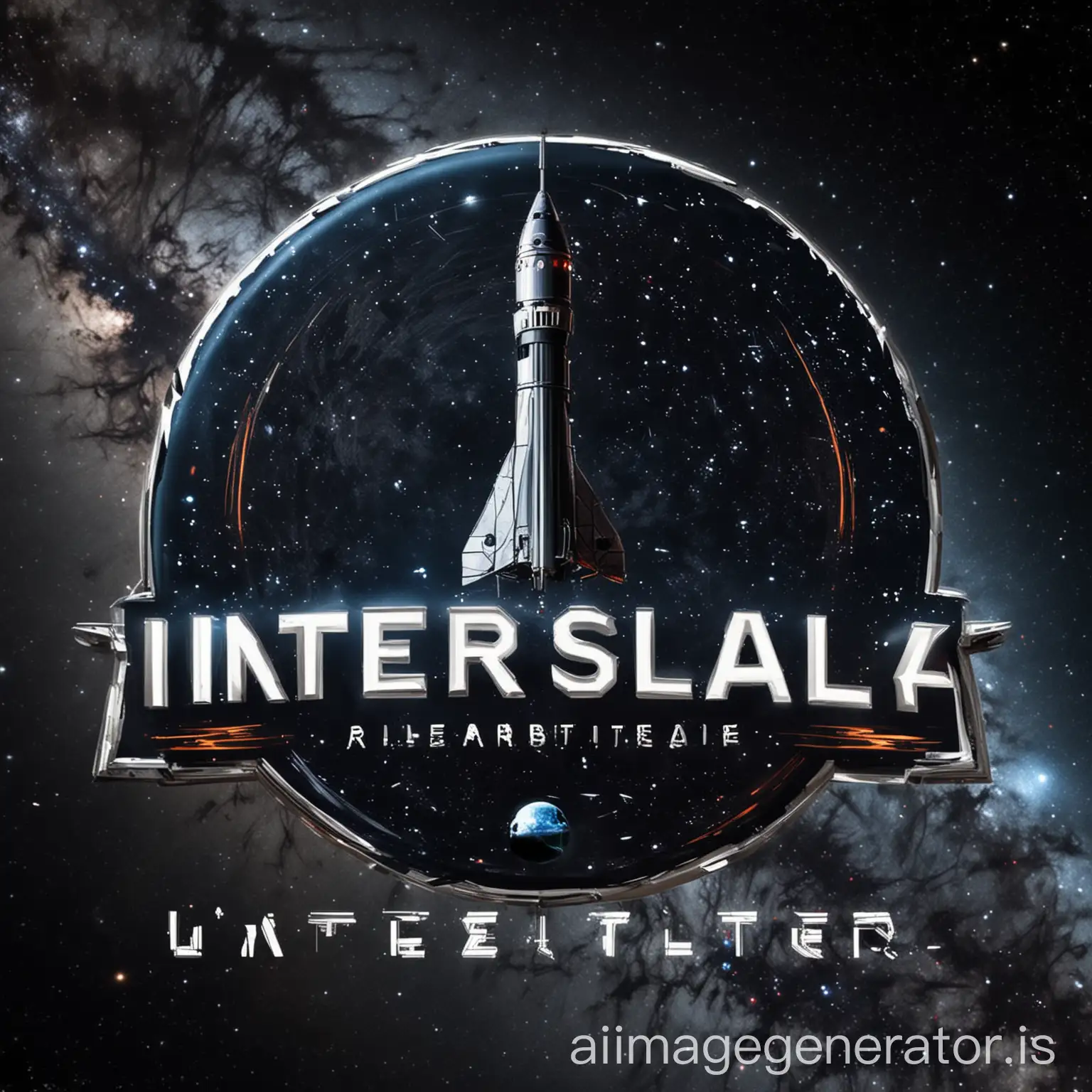 I need a logo for space satellite with the name of Interstellar Recruitment