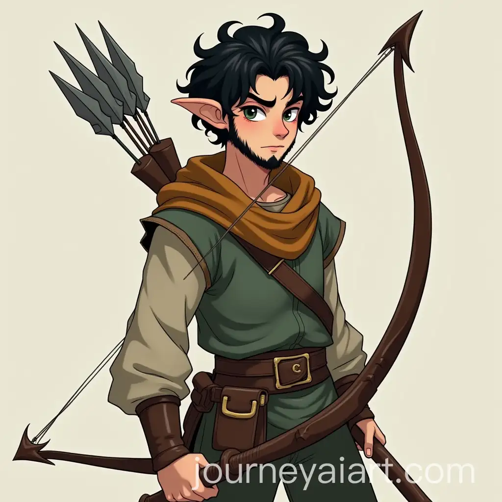 ElAI-Image-Prompt-Expansionven-Archer-Adventurer-with-Cocky-Expression-in-2D-Anime-Style