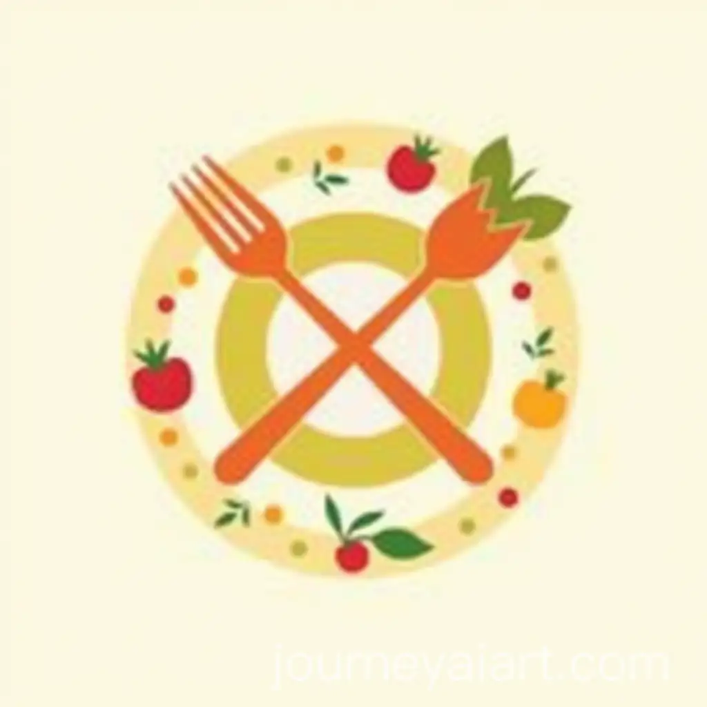 Warm-and-Cozy-Cooking-Logo-with-Plate-and-Kitchen-Ingredients