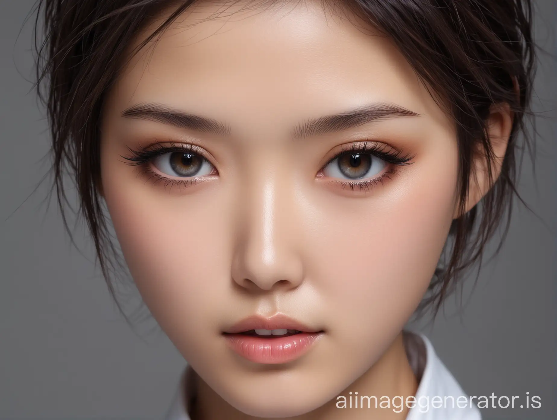 AI-Mainframe-Interface-Japanese-Girl-with-Sharp-Facial-Contours-and-Beautiful-Eyes