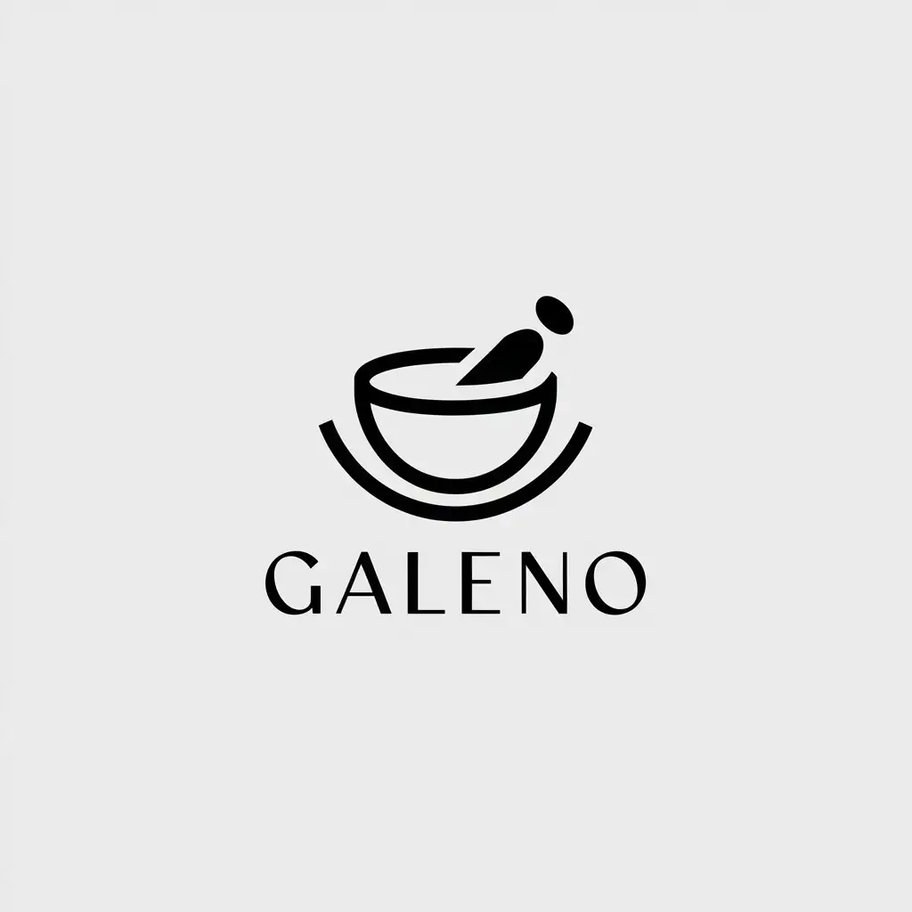 a vector logo design,with the text "galeno", main symbol:pharmacy symbol,Minimalistic,be used in Beauty Spa industry,clear background