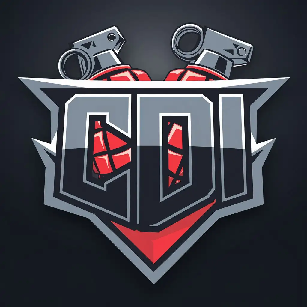 Modern CDI ESports Logo with Grenades