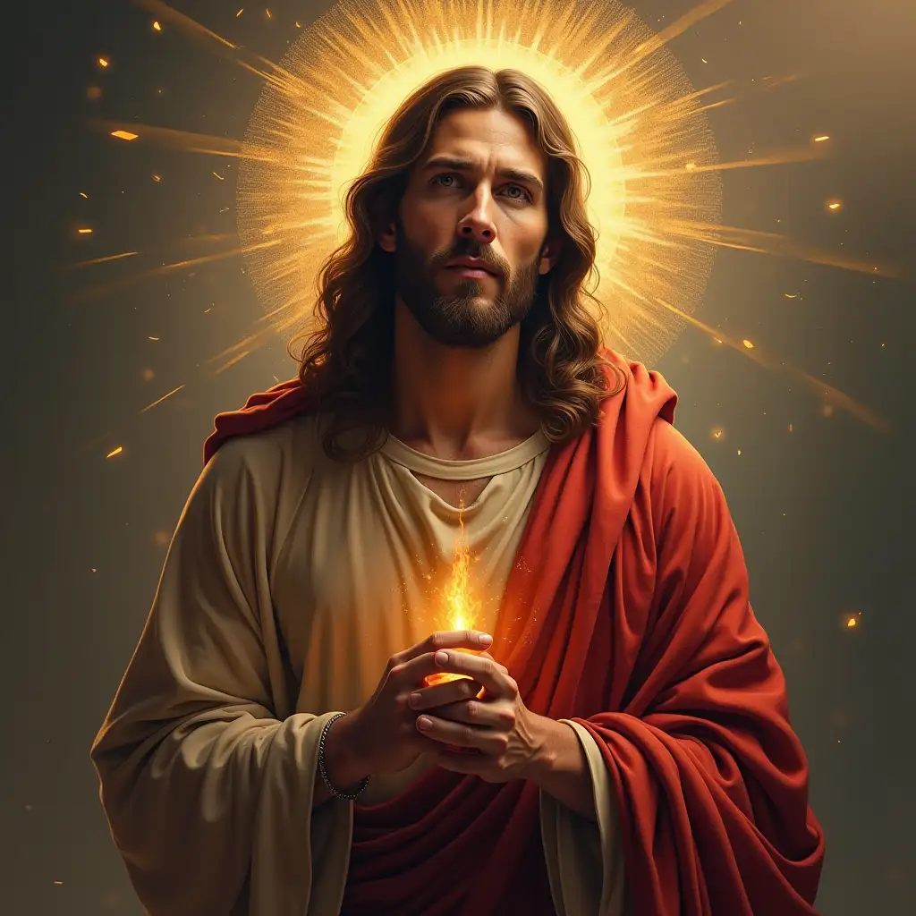 Create a high quality photorealistic small channel icon image with the theme Jesus, Truth, Lord God