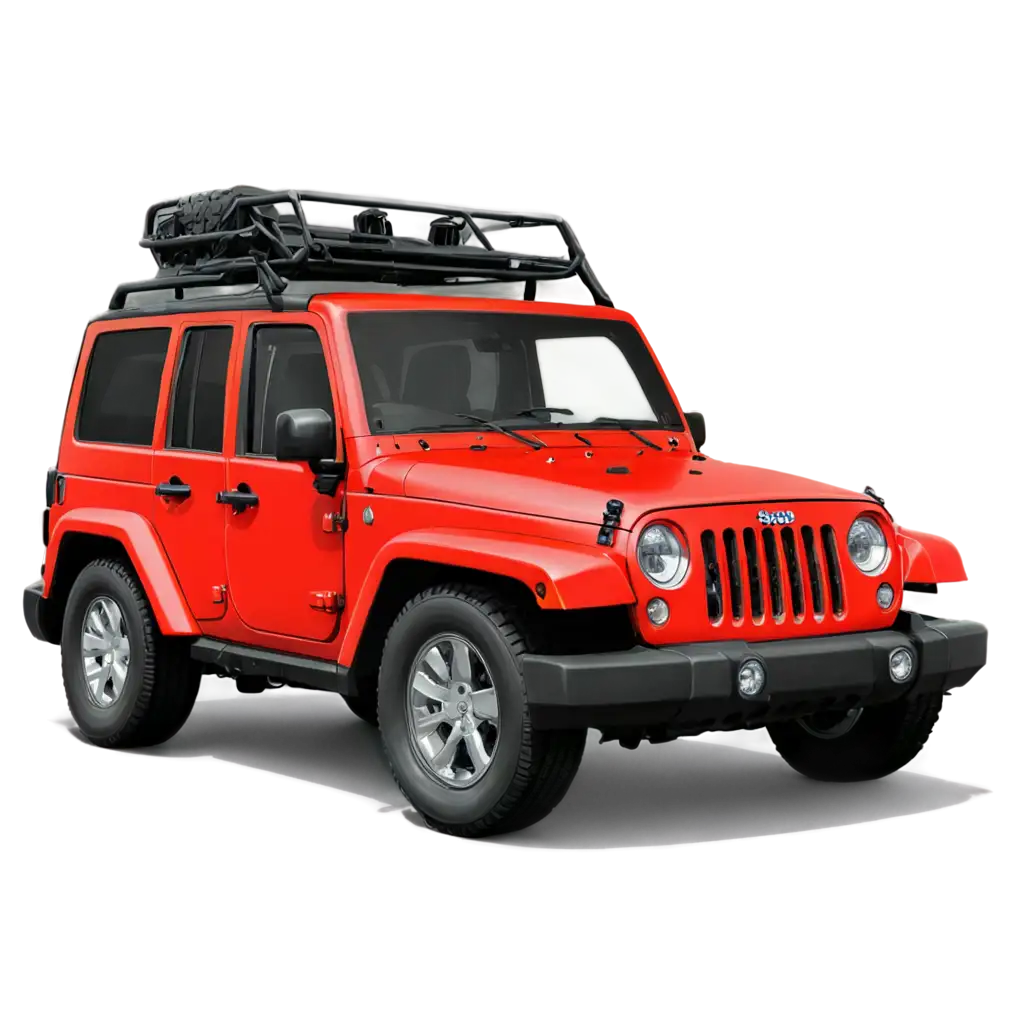 HighQuality-Cartoon-Style-Red-Jeep-PNG-for-Creative-Projects