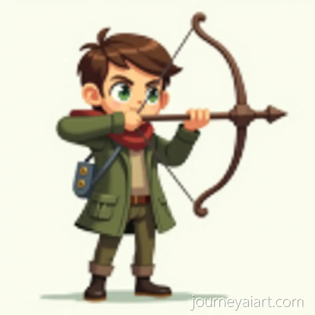 Man-A2D-sprite-character-aimingiming-with-a-Crossbow-in-Deponia-Game-Style