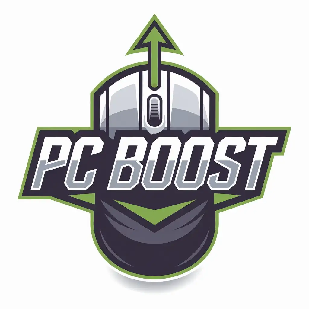 LOGO Design for PC Boost Vector Logo with Clear Background and Modern Symbolism