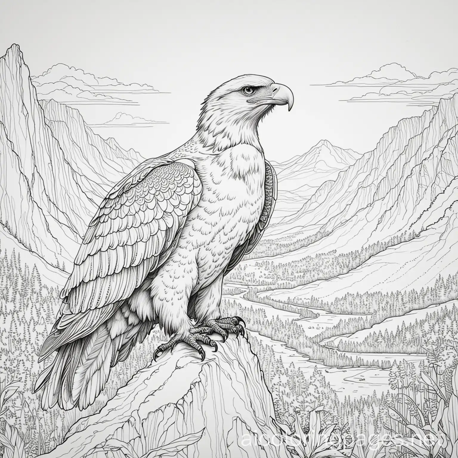 Eagle perched on top of a mountain Colouring page, black and white, stroke, white background, Simplicity, Large white space. The background of the colouring page is white and simple so that young children can colour within the lines. The outlines of all the themes are easy to distinguish, making it simple for children to colour in without too much difficulty boat Colouring page, black and white, stroke, white background, Simplicity, Large white space. The background of the colouring page is white and simple so that young children can colour within the lines. The outlines of all the themes are easy to distinguish, making it simple for children to colour in without too much difficultyColouring page, black and white, stroke, white background, Simplicity, Large white space. The background of the colouring page is white and simple so that young children can colour within the lines. The outlines of all the themes are easy to distinguish, making it simple for children to colour in without too much difficulty, Coloring Page, black and white, line art, white background, Simplicity, Ample White Space. The background of the coloring page is plain white to make it easy for young children to color within the lines. The outlines of all the subjects are easy to distinguish, making it simple for kids to color without too much difficulty