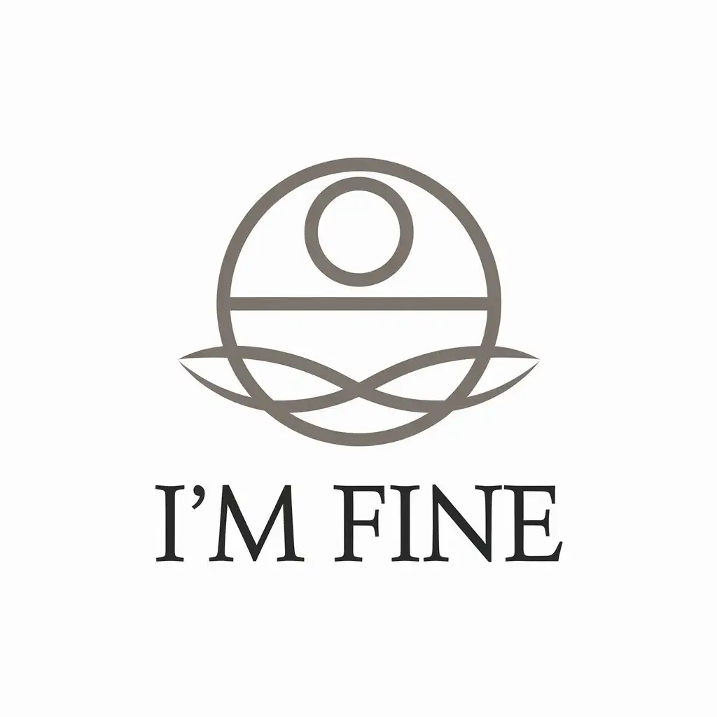 a vector logo design,with the text "I'm fine", main symbol:Relax, meditation, harmony,Moderate,be used in Beauty Spa industry,clear background