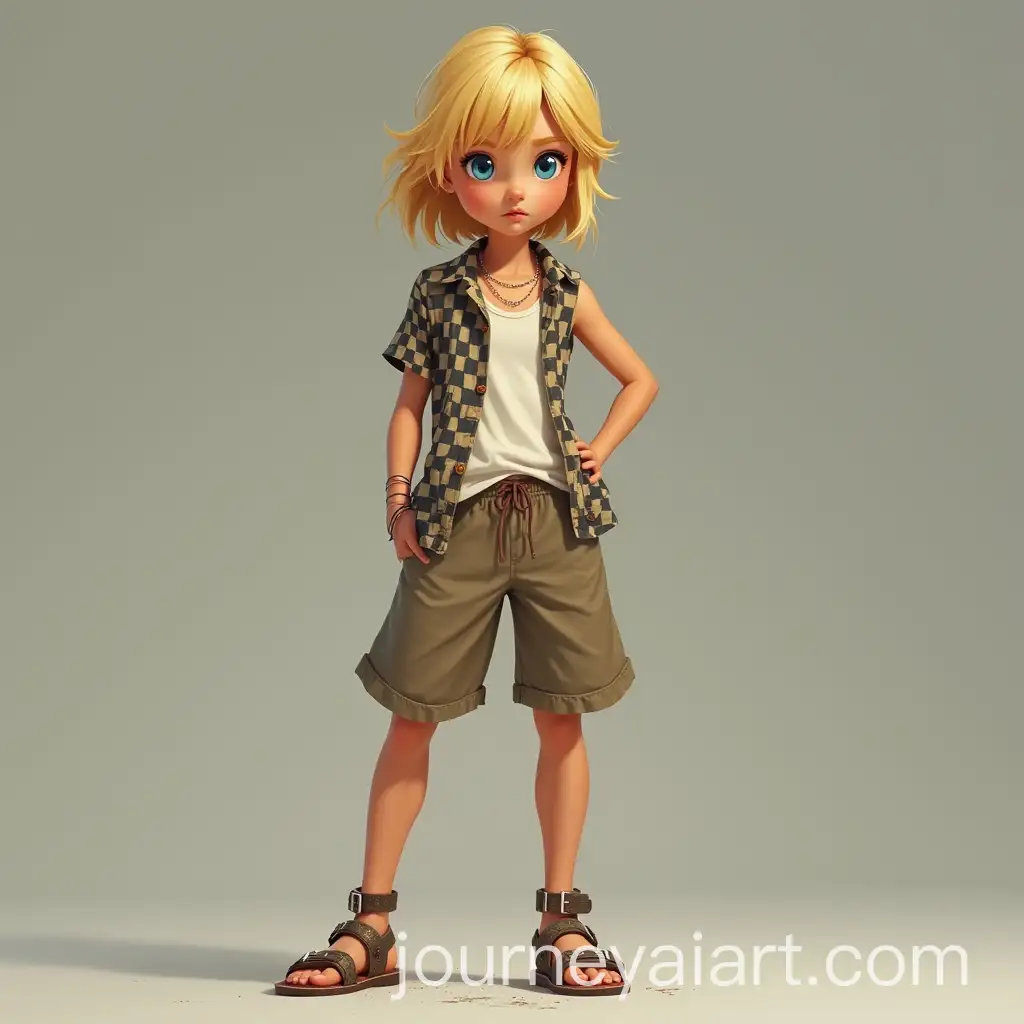 Blonde-Young-Woman-in-Casual-Summer-Outfit-with-Concerned-Expression