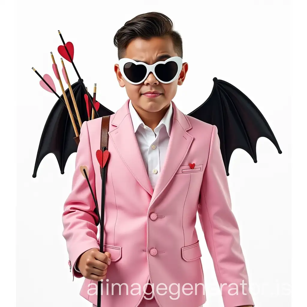 Young-Man-Dressed-as-Batmans-Butler-with-Heart-Embroidered-Suit-and-Black-Wings