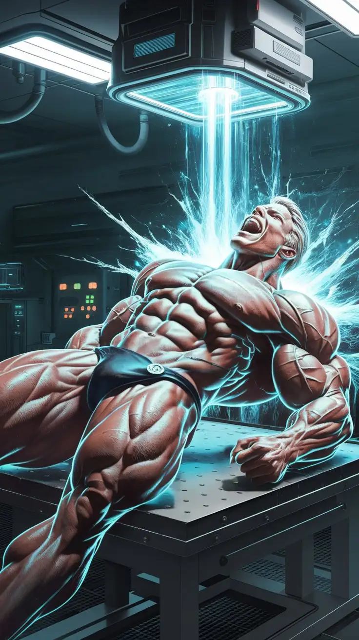 Futuristic-Bodybuilder-Gaining-Superpowers-in-HighTech-Lab