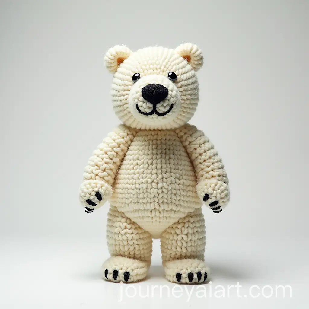 Majestic-Standing-Polar-Bear-with-Knitted-Face