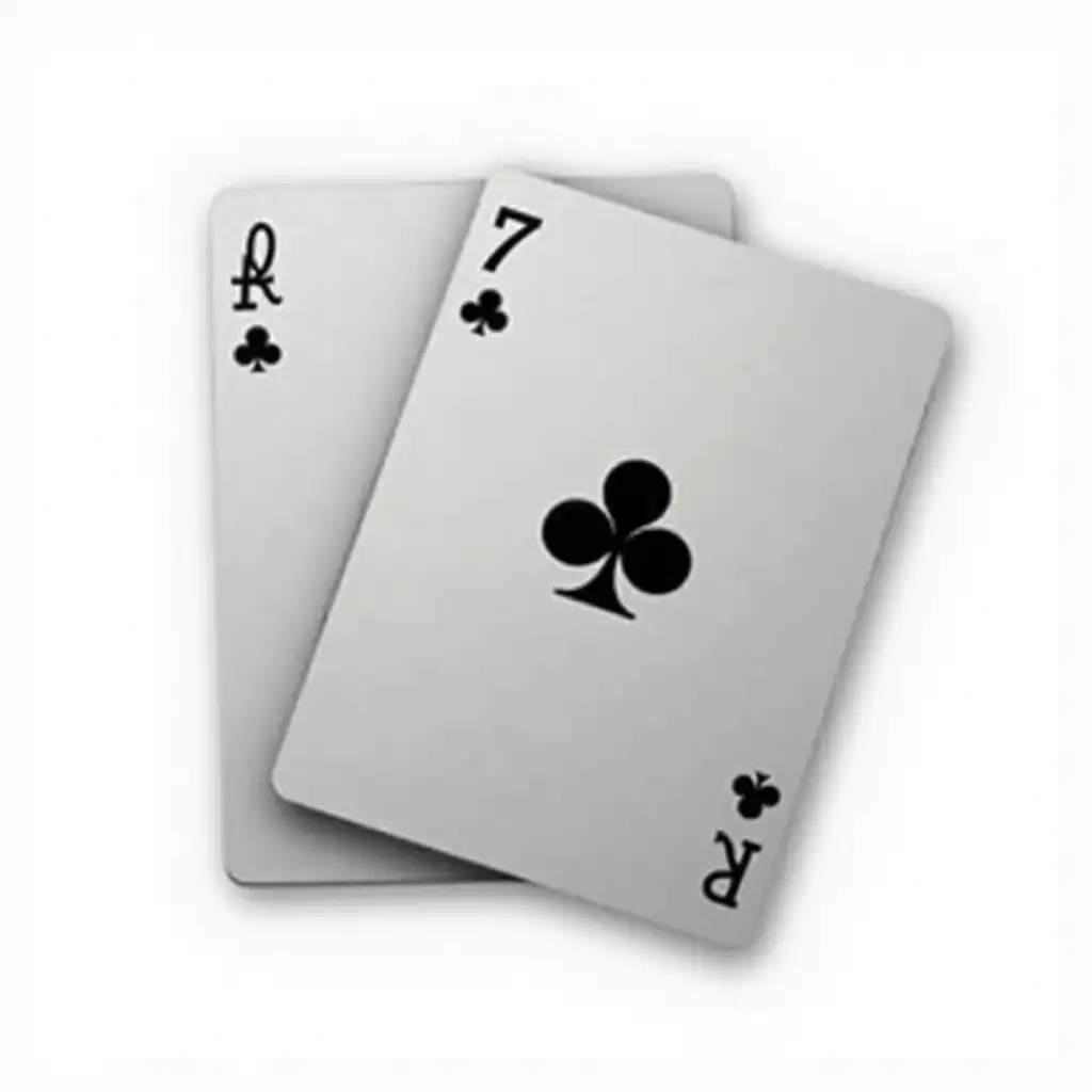 Two-Poker-Cards-7-of-Clubs-and-2-of-Clubs-Overlapping-at-an-Angle