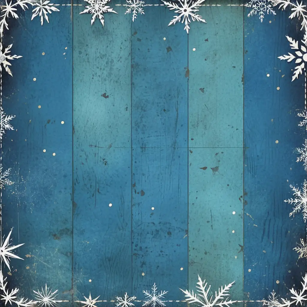 Distressed Blue Continuous Pattern Holiday Scrapbook Paper Design