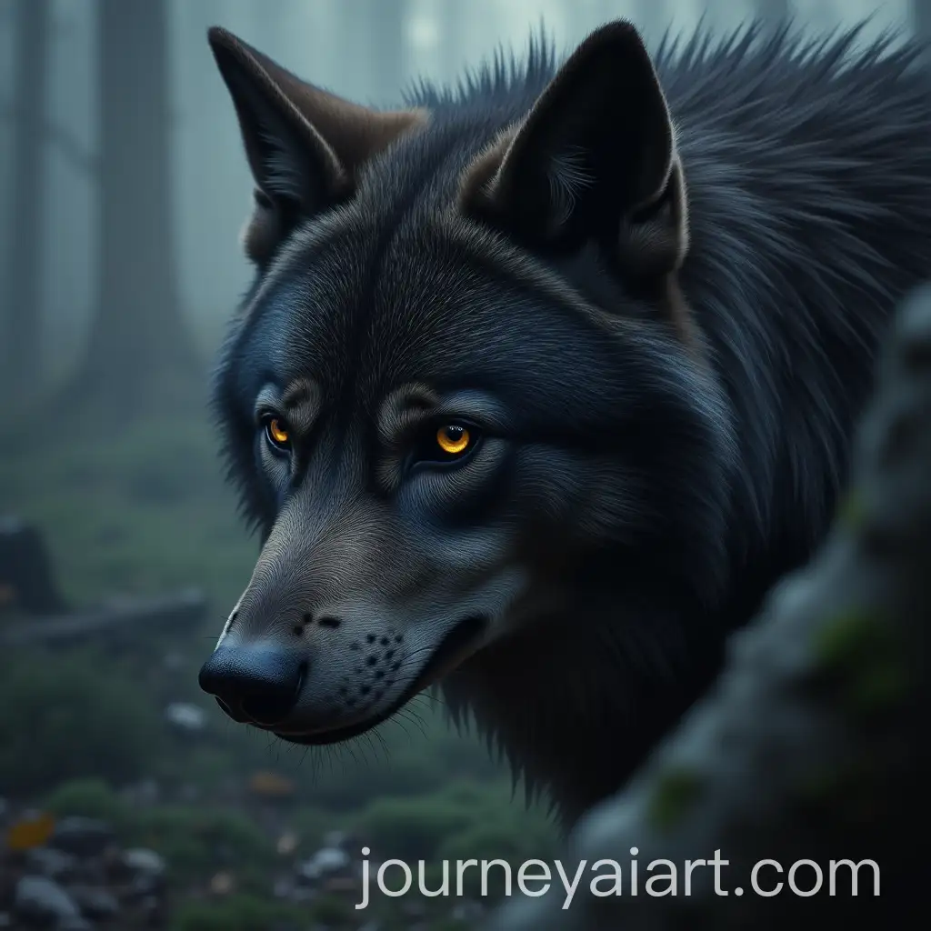 OneEyed-Dire-Wolf-in-a-Forest-Landscape
