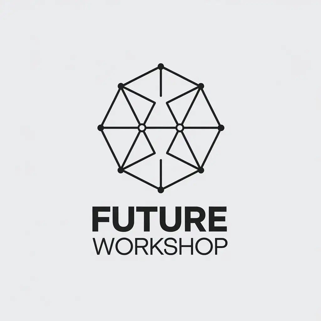 a vector logo design,with the text "future workshop", main symbol:Future Workshop Network Studio,Minimalistic,be used in Internet industry,clear background