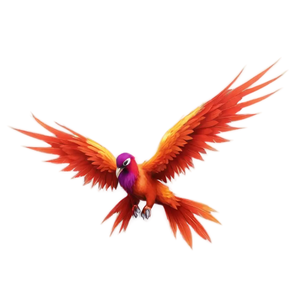 Red-Phoenix-PNG-Birdlike-with-Purple-and-Blue-Flames-on-Tail