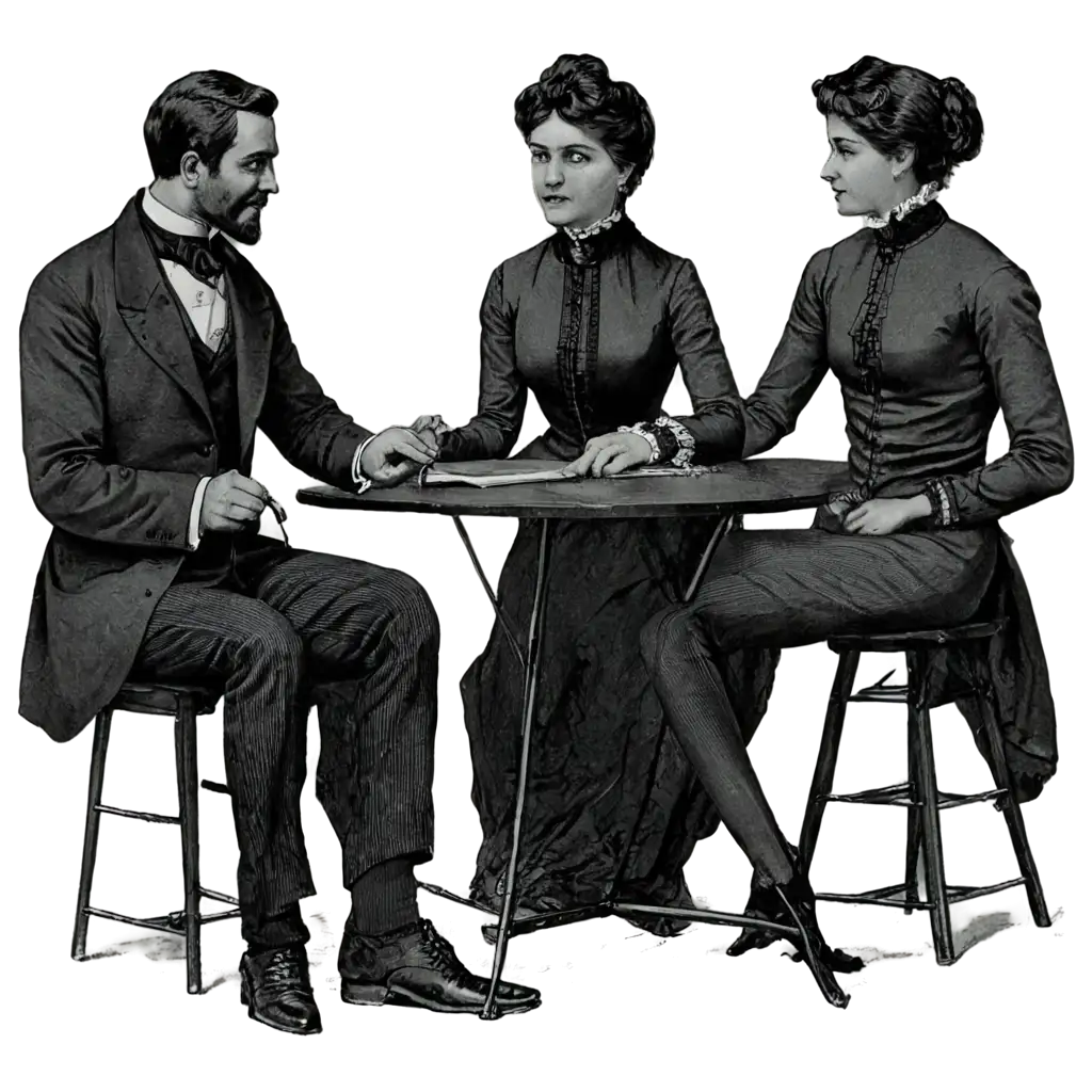 PNG-Image-of-Victorian-Illustration-Political-Figures-Discussing-at-a-Table