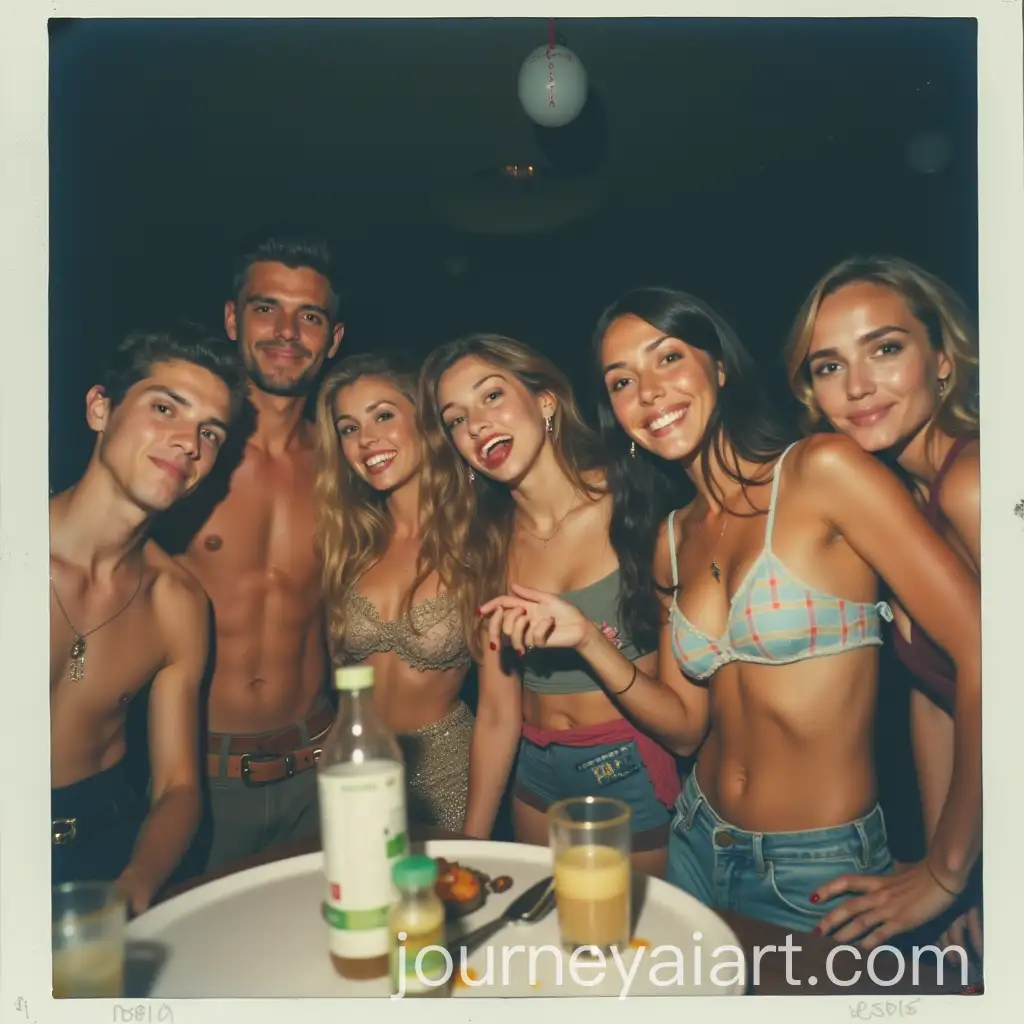 90s-Style-Polaroid-Shot-of-Friends-at-a-Party