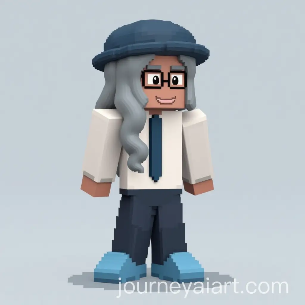 Minecraft-SkinAI-Image-Expansion-Design-Elderly-Character-with-White-Shirt-Dark-Blue-Tie-and-Grey-Hair