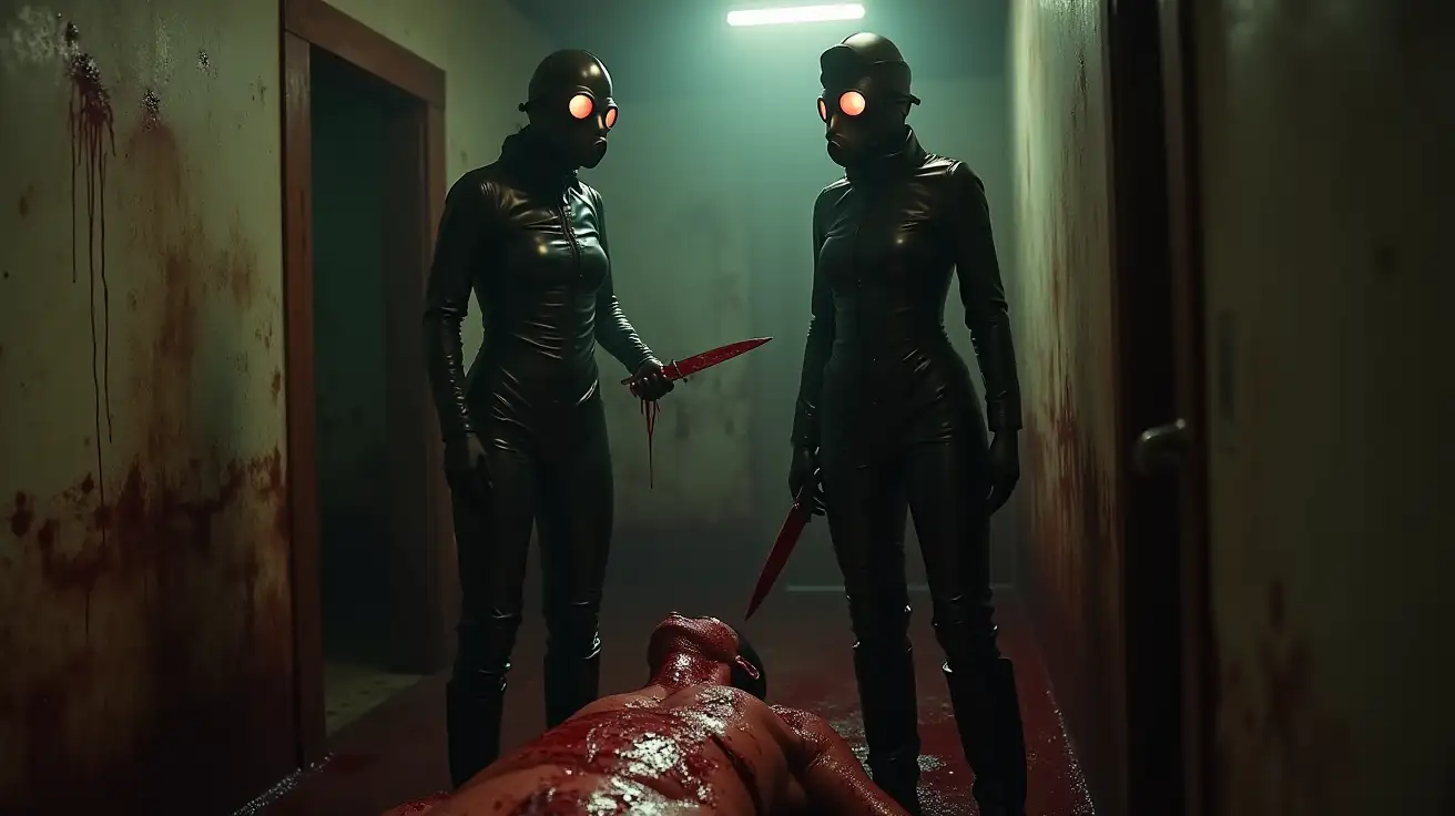 Terrifying-WWIIInspired-Horror-Scene-with-Latex-Fetish-Elements