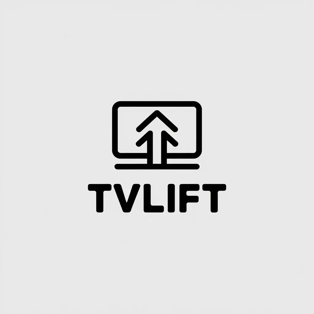 LOGO Design for TvLift Minimalistic Vector Logo with TV Symbol for Technology Industry