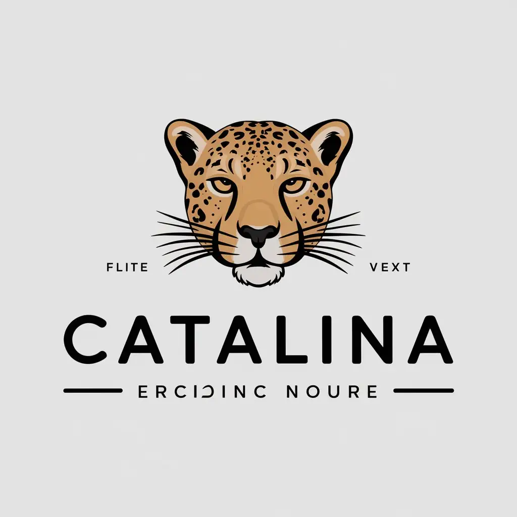 a vector logo design,with the text "Catalina", main symbol:Leopard,Moderate,be used in Internet industry,clear background