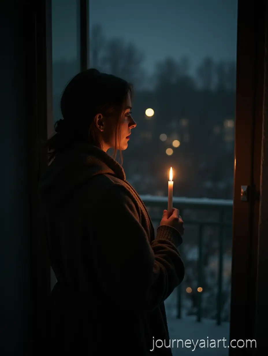 UkrainianUkrainian-Woman-Holding-Candle-Woman-Holding-Candle-in-Night-Scene-Symbolizing-Hope-and-Pain