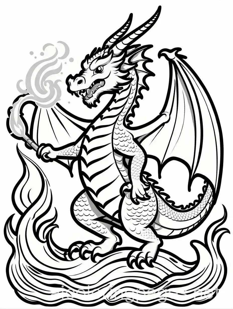 Dragon-Breathing-Fire-Coloring-Page