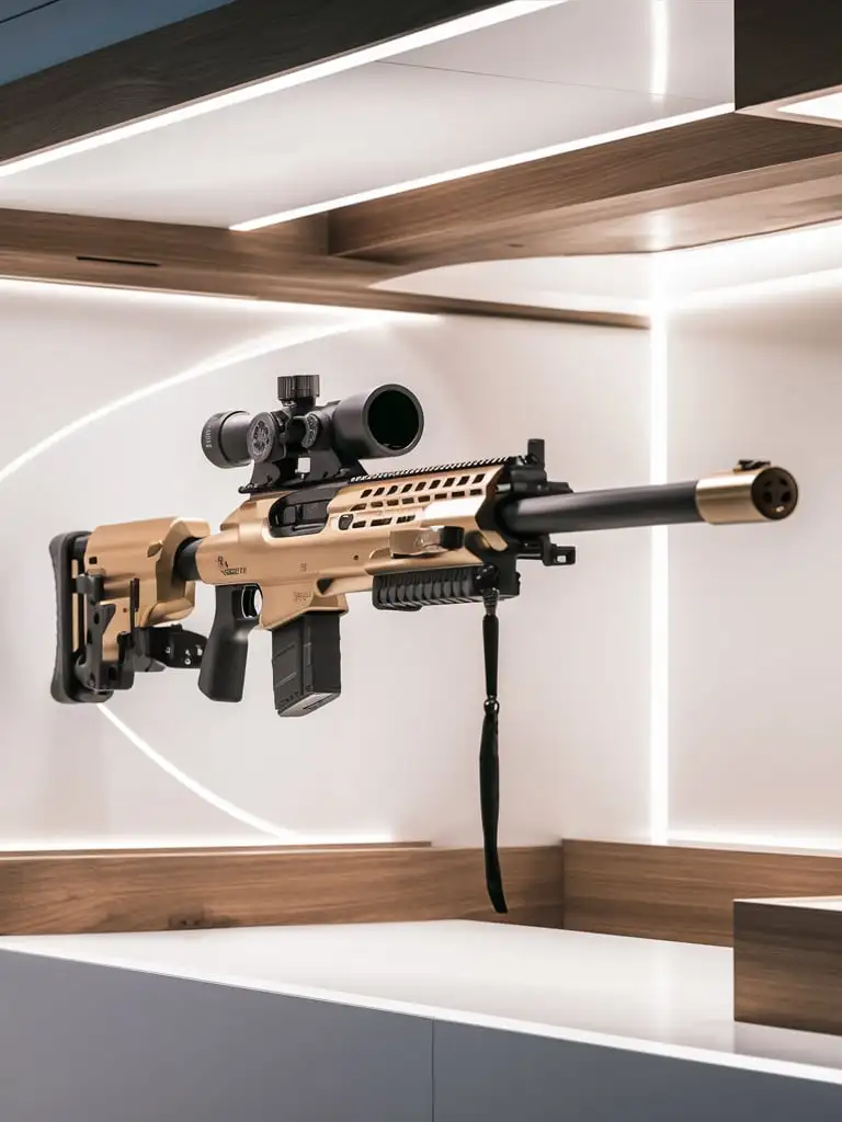 Modern-Barrett-M82A1-50-BMG-Sniper-Rifle-with-Champagne-Gold-Details