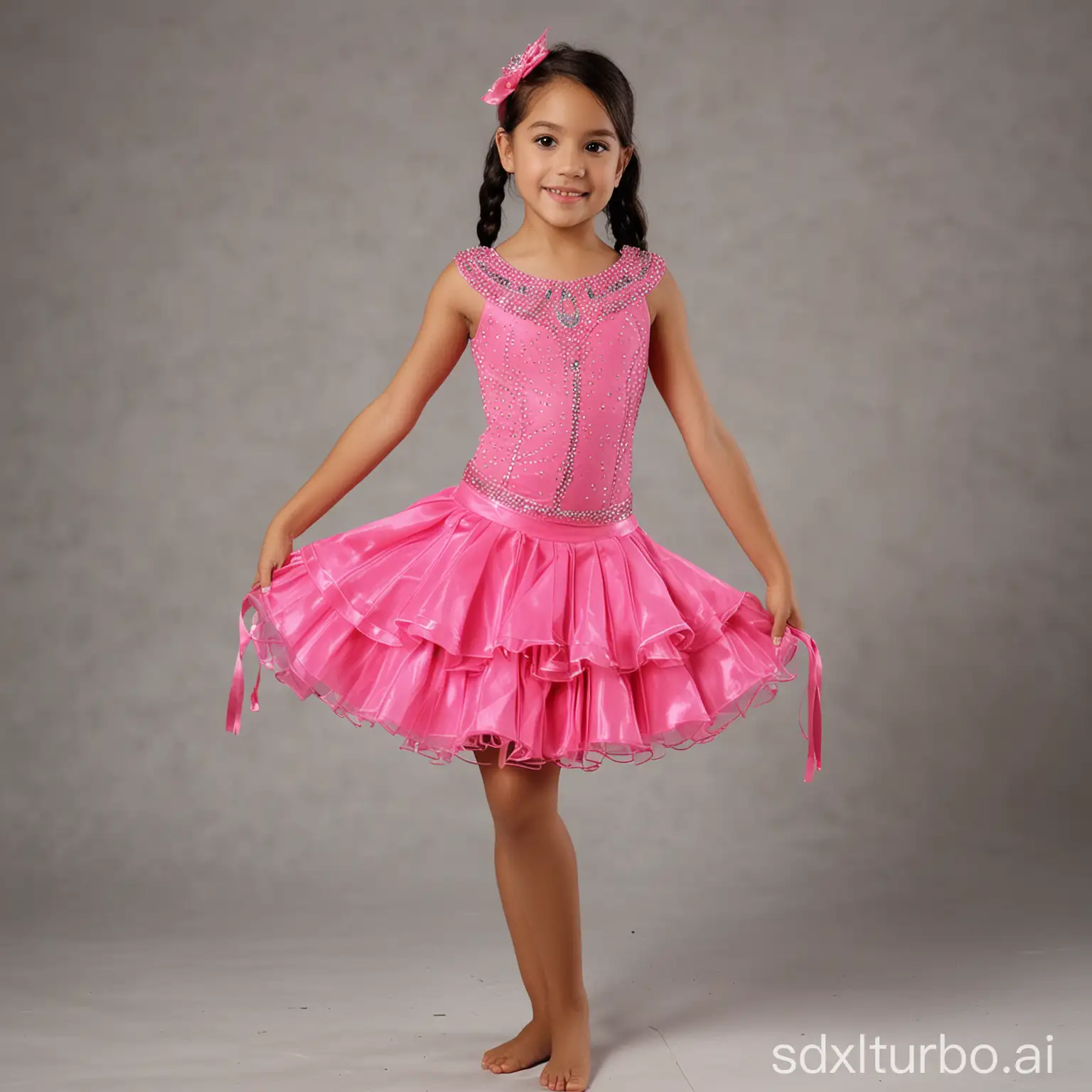 Young-Girl-in-Pink-Latin-Dance-Costume