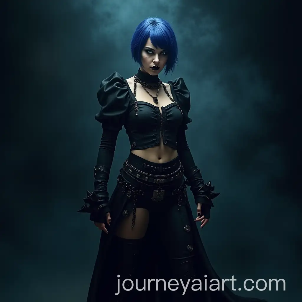 Mistress-of-Thunder-Gothic-Metal-Drummer-with-Bold-Makeup-and-Fierce-Expression