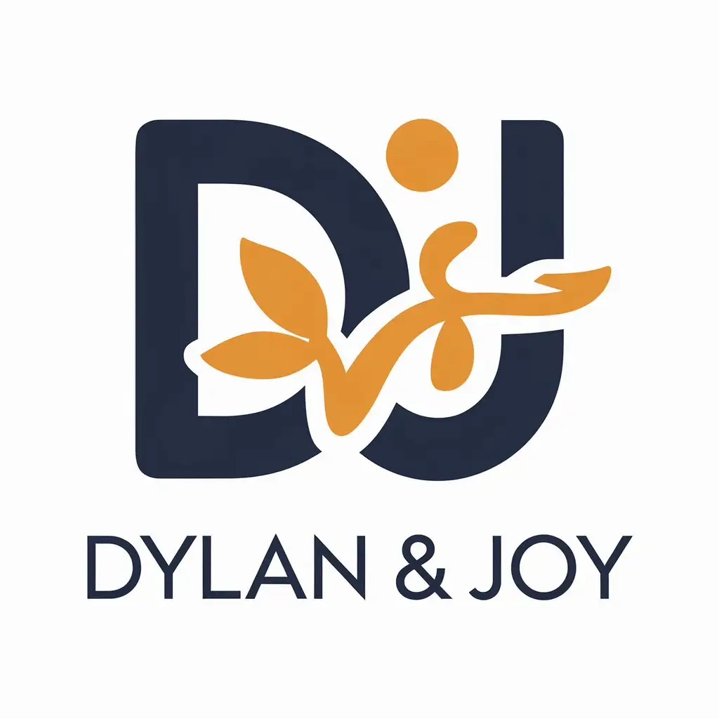 LOGO Design for Dylan Joy Vector with DJ Symbol for Home Family Industry