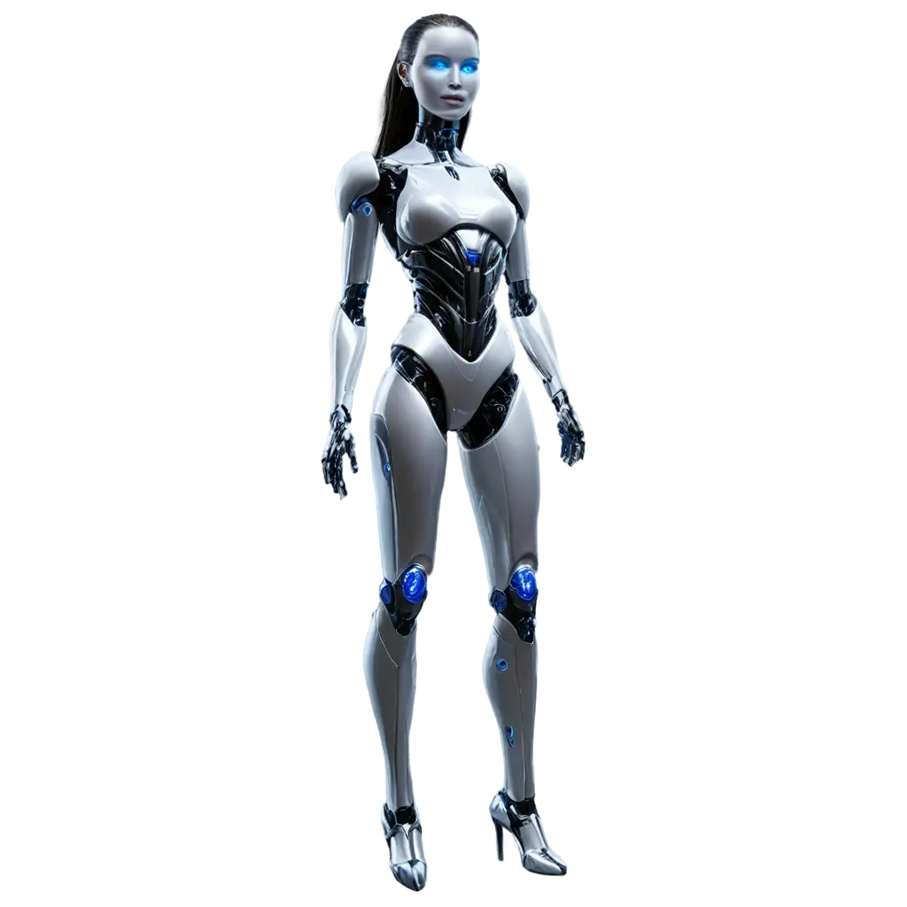 Sleek-Futuristic-Female-Robot-PNG-Image-Advanced-Technology-with-Humanlike-Elegance