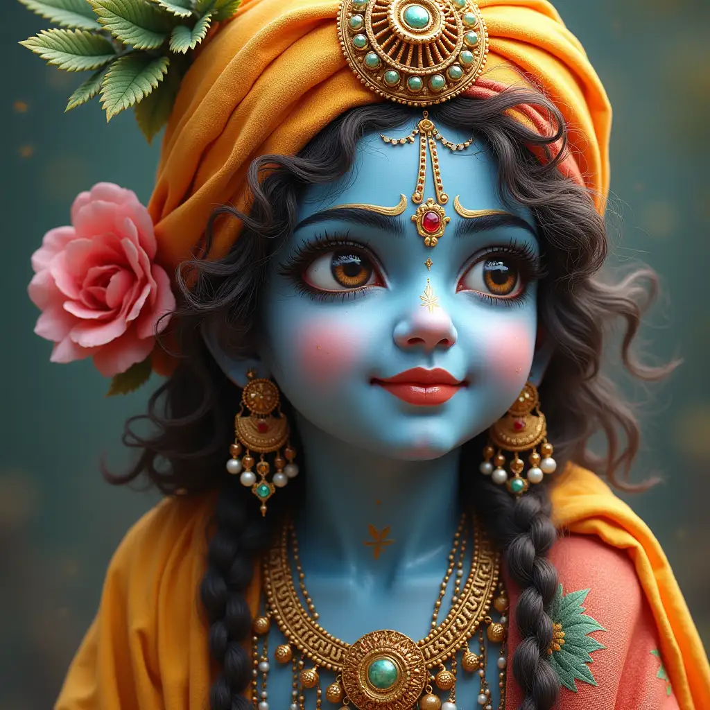 Vibrant-Krishna-Name-Artwork-with-Spiritual-Symbolism