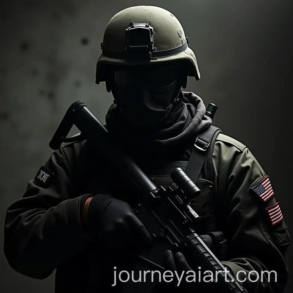 American-Soldier-Holding-Rifle-in-Mysterious-Aggressive-Design