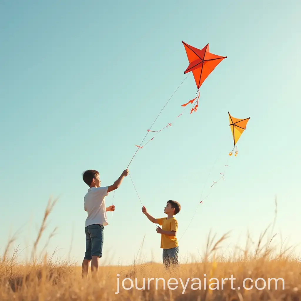 Boys-Flying-Kite-with-Social-Media-App-Icon-Shaped-Kites