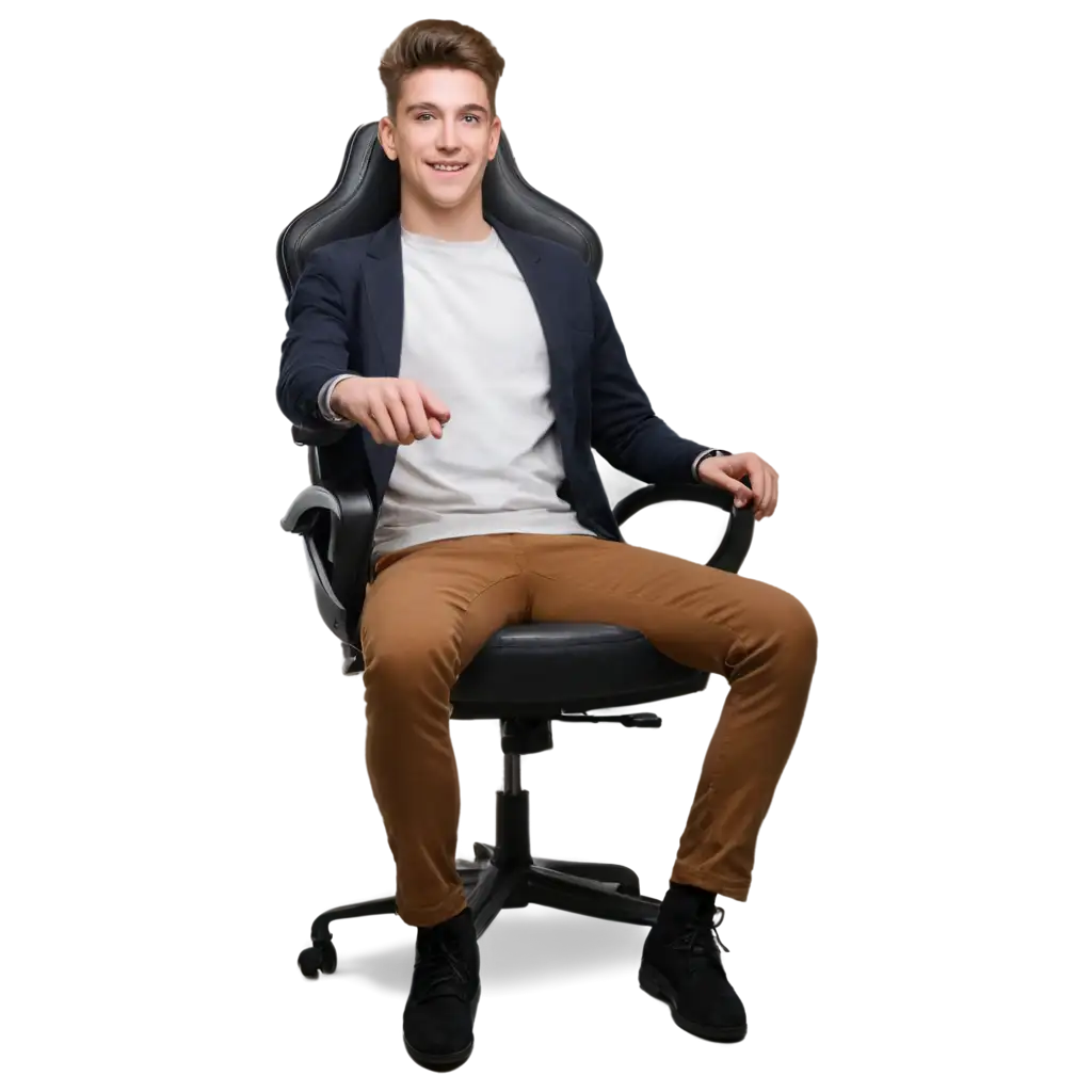 23YearOld-Boy-Sitting-on-a-Gaming-Chair-PNG-Image-for-Digital-and-Creative-Use