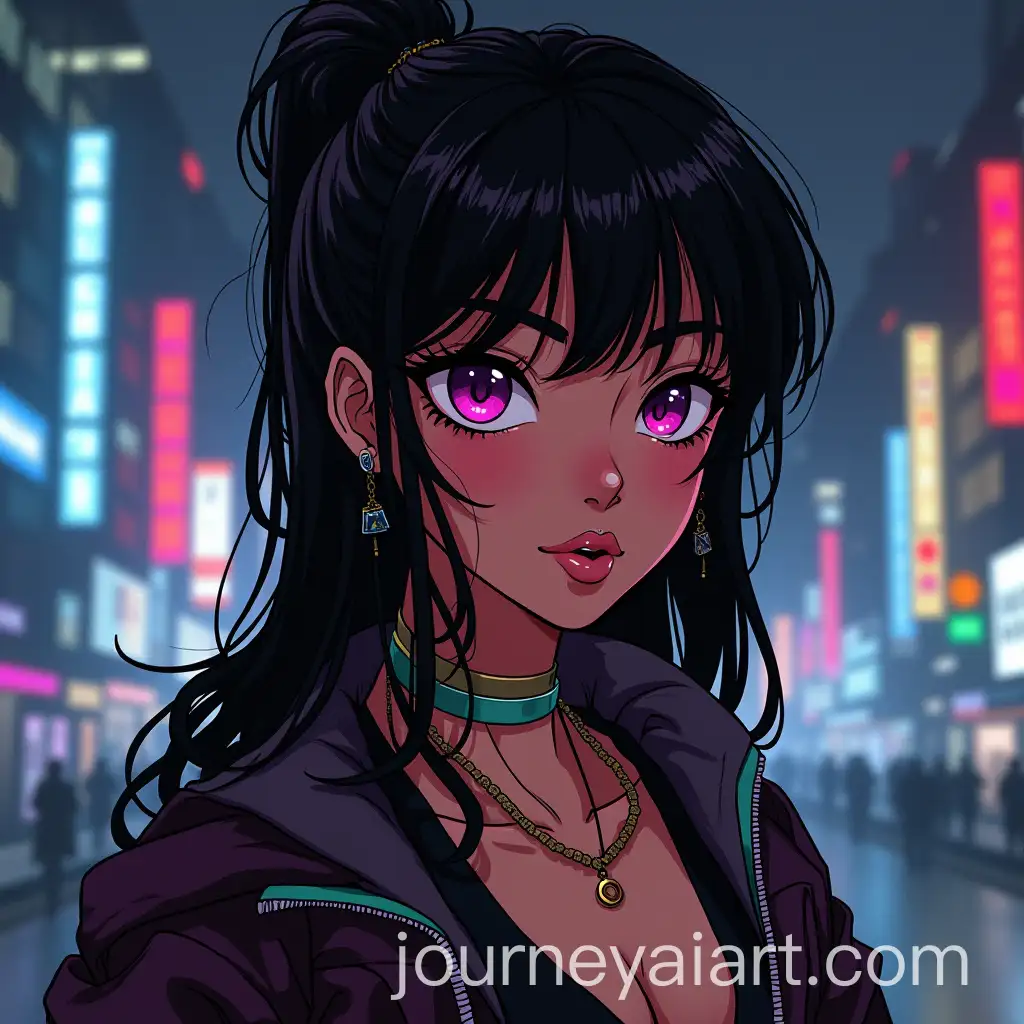 CyberpunkInspired-Jhene-Aiko-in-1990-Anime-Style