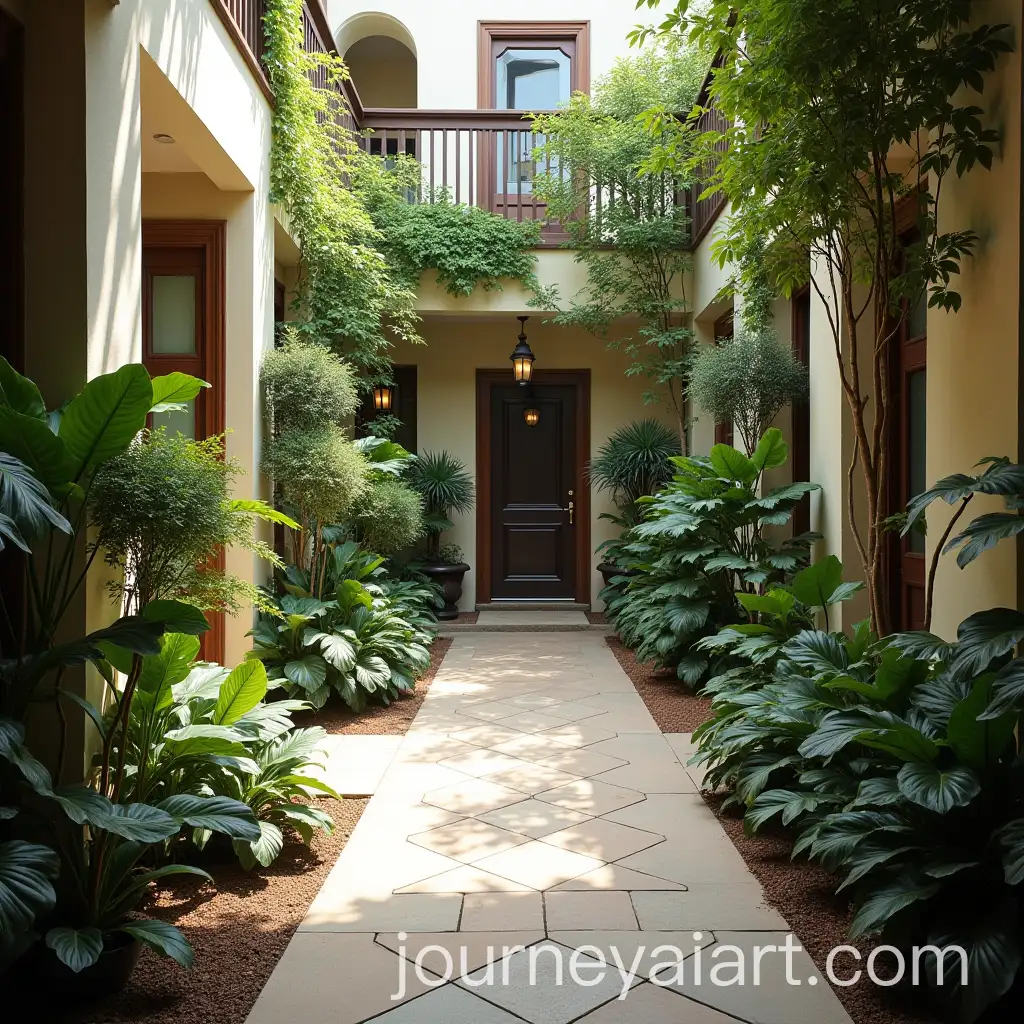 Shaded-Interior-Courtyard-with-Decorative-Plants-and-Trees