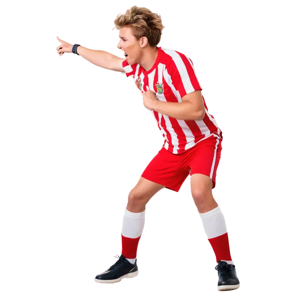 Soccer-Player-with-Lion-Head-in-Fighting-Stance-PNG-Red-and-White-Striped-Shirt-Design