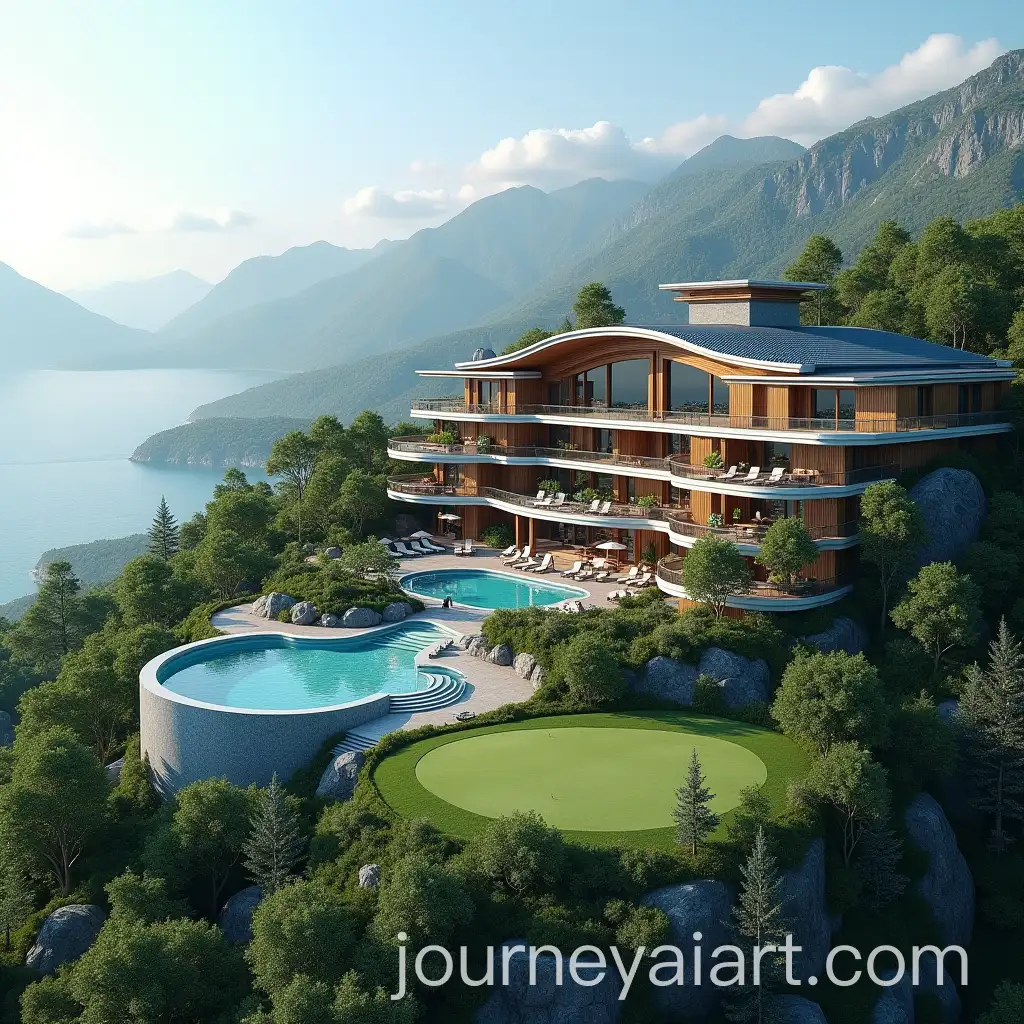 Luxurious-Mountain-Hotel-Resort-with-Villas-Pool-and-Golf-Course