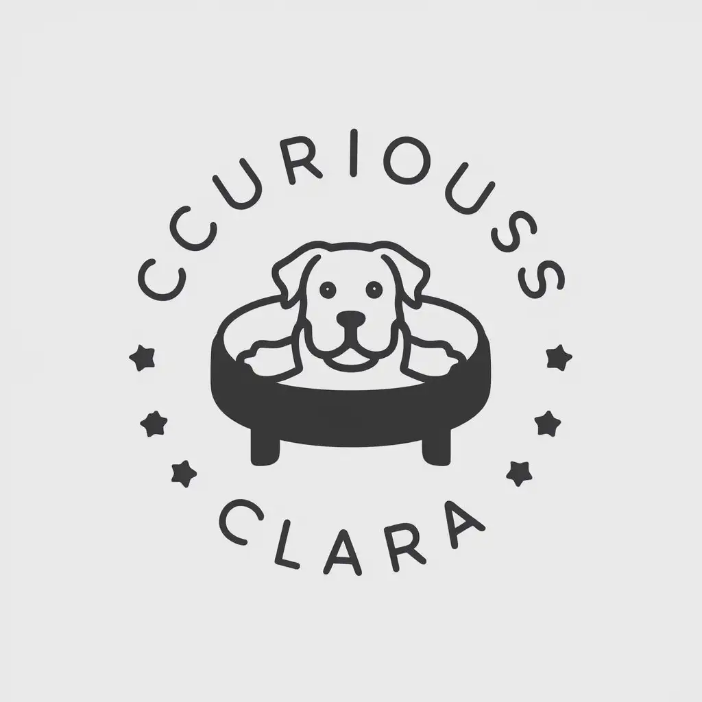 LOGO-Design-for-Curious-Clara-Pet-Bed-Theme-with-a-Vector-Graphic-Approach