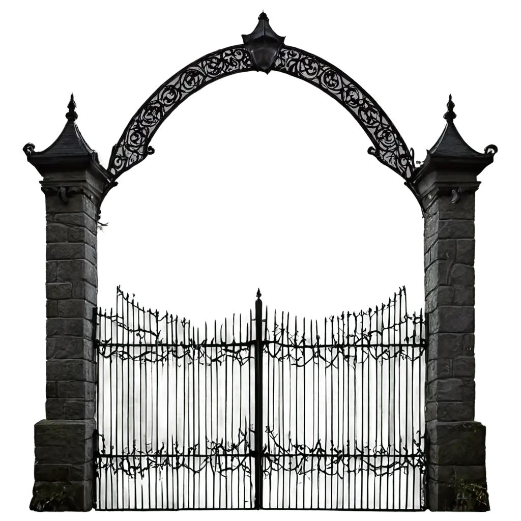 Haunted-Gate-PNG-Eerie-Portal-Image-for-Digital-Art-and-Halloween-Themes